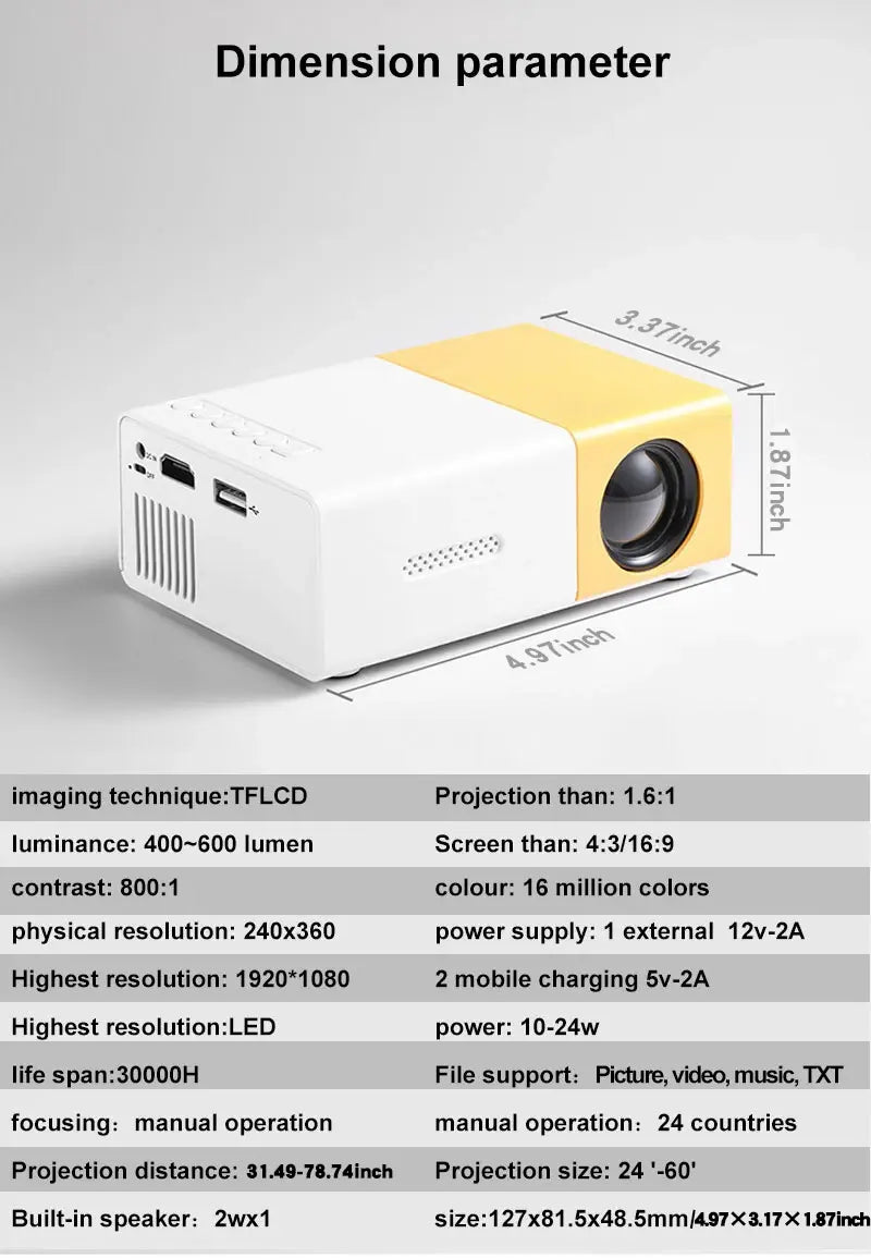 Pro LED Mini Projector